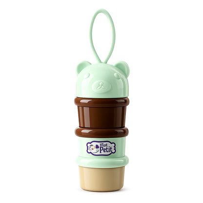 Copo de transição de silicone com design de urso, ideal para bebés.