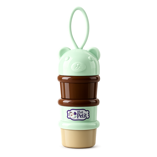 Copo de transição de silicone com design de urso, ideal para bebés.
