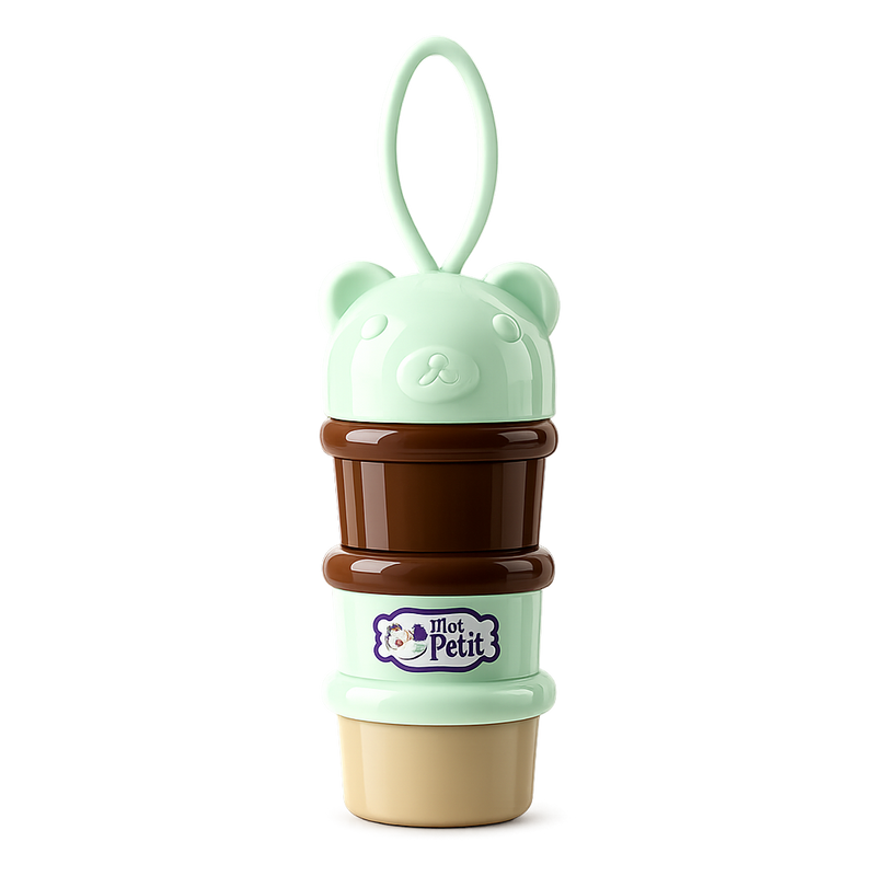 Copo de transição de silicone com design de urso, ideal para bebés.