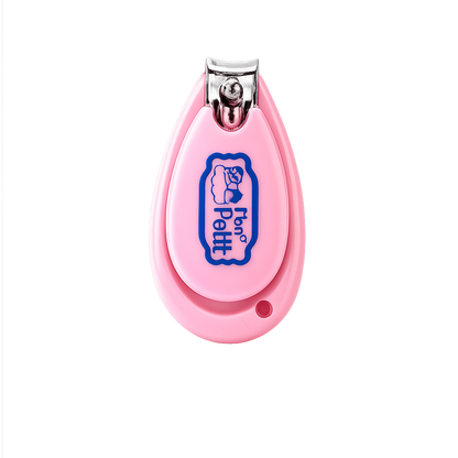 Cortador de unhas para bebé em tom rosa da marca Mon Petit, com design compacto e ergonómico.