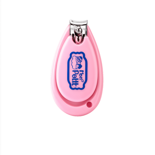 Cortador de unhas para bebé em tom rosa da marca Mon Petit, com design compacto e ergonómico.